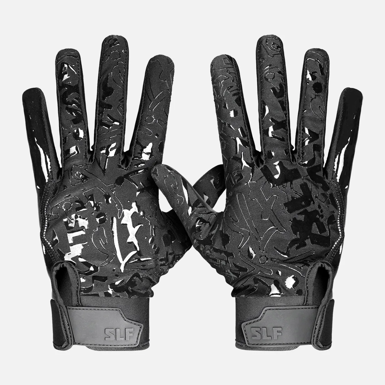 2-Pack Sticky Football Receiver Gloves (Black and White)