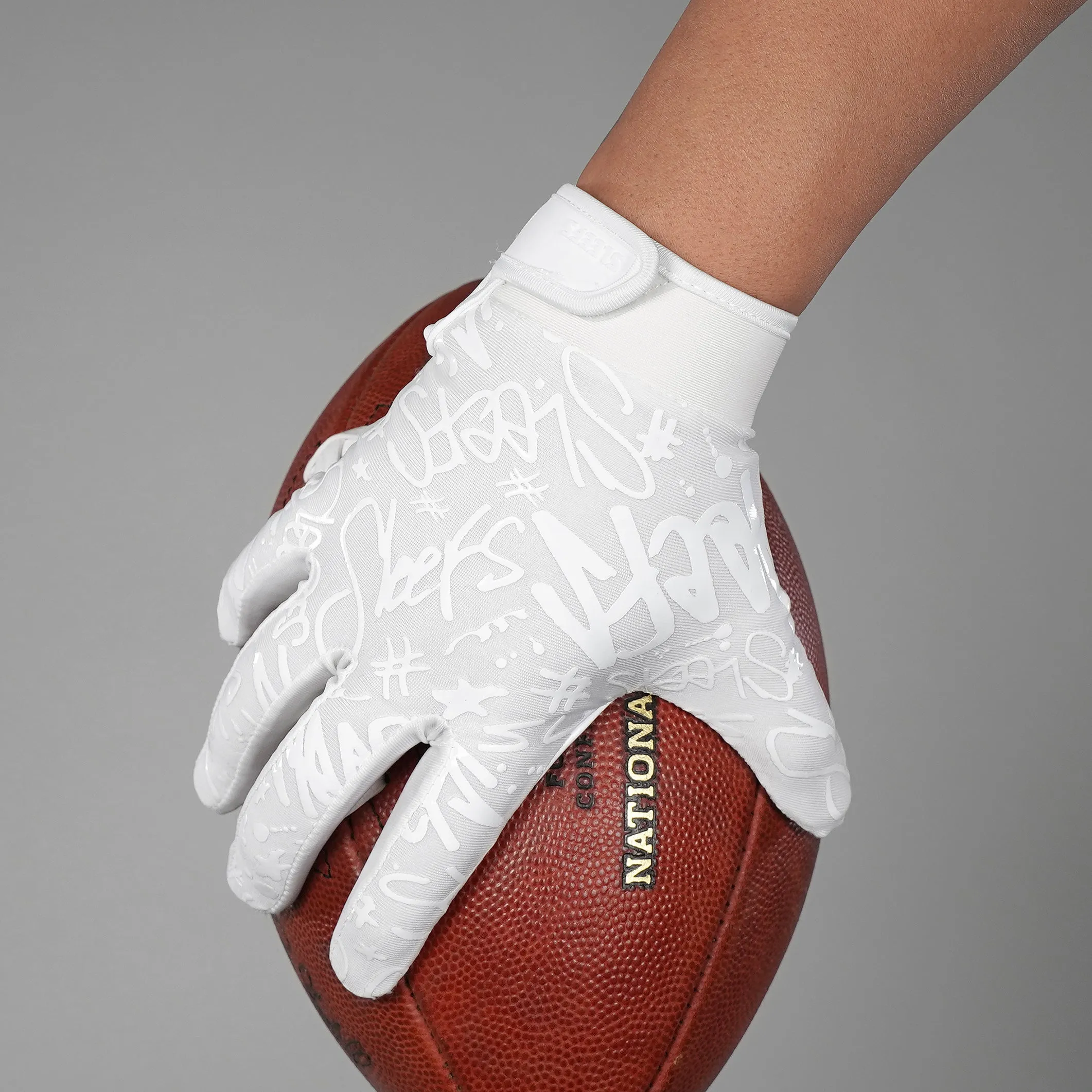 2-Pack Sticky Football Receiver Gloves (Black and White)