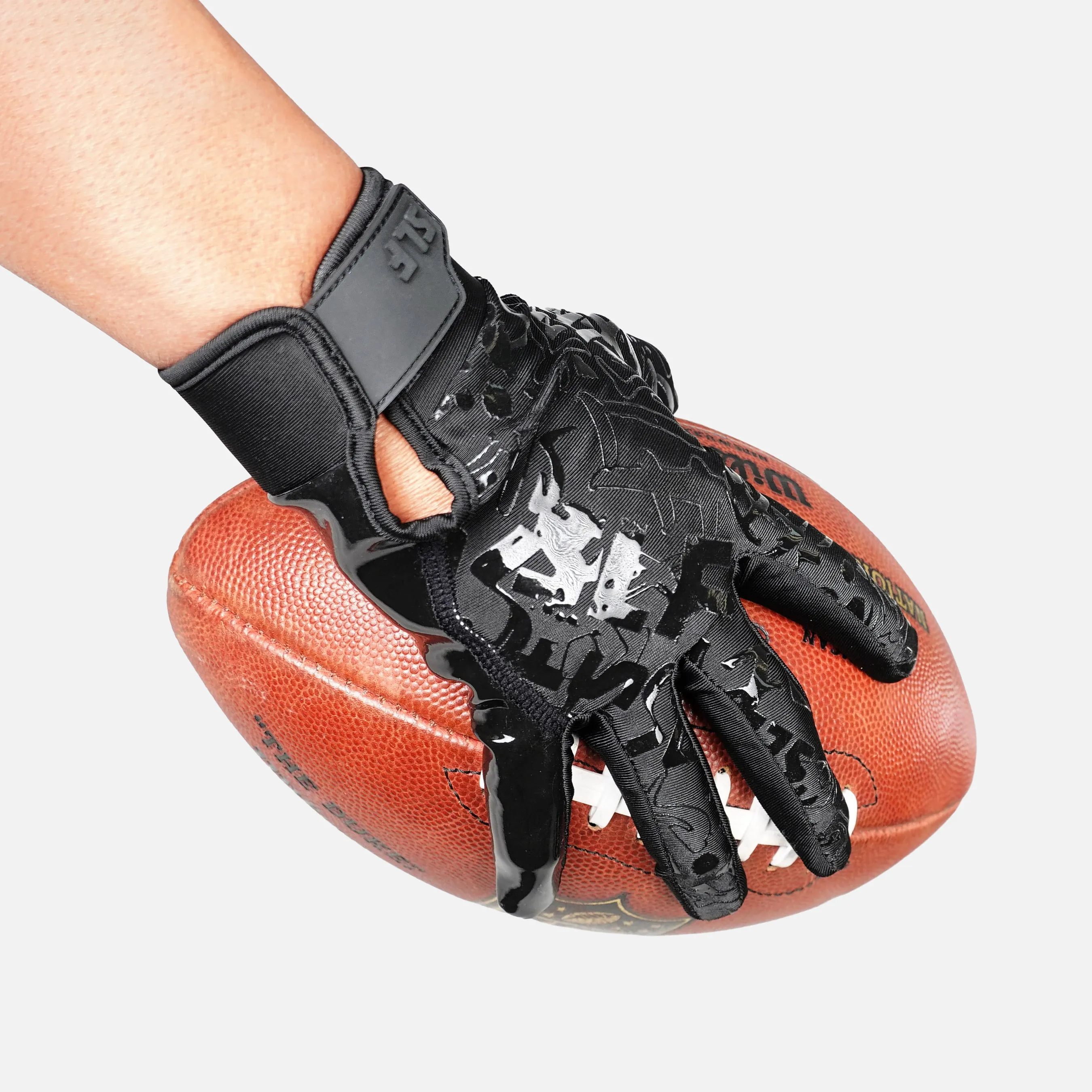 2-Pack Sticky Football Receiver Gloves (Black and White)