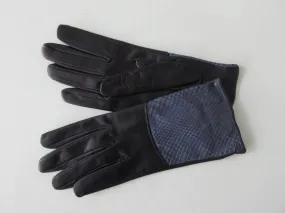 20G09 -Gala Gloves Navy Glove with Snake Skin Top Panel