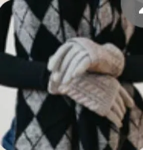 3 in 1 Cable Knit Gloves