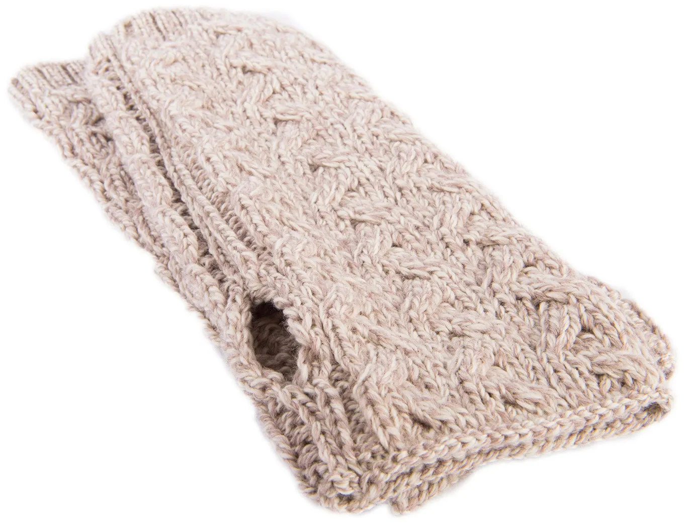 Aran Supersoft Merino Fingerless Gloves