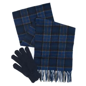 Barbour Midnight Tartan Scarf and Gloves Gift Set - Stylish and Cozy Winter Accessories