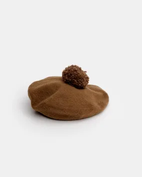 Beret Hat in Brown