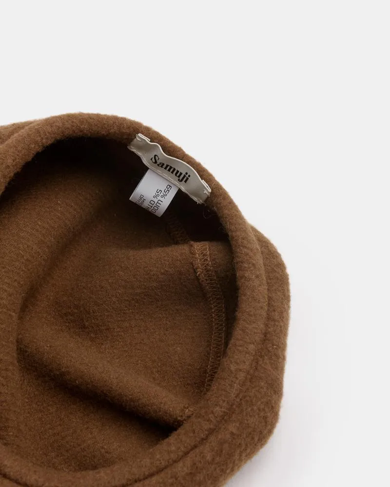 Beret Hat in Brown
