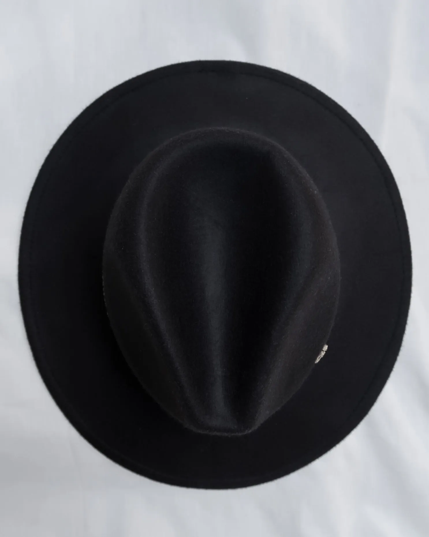 Black embroidered hat