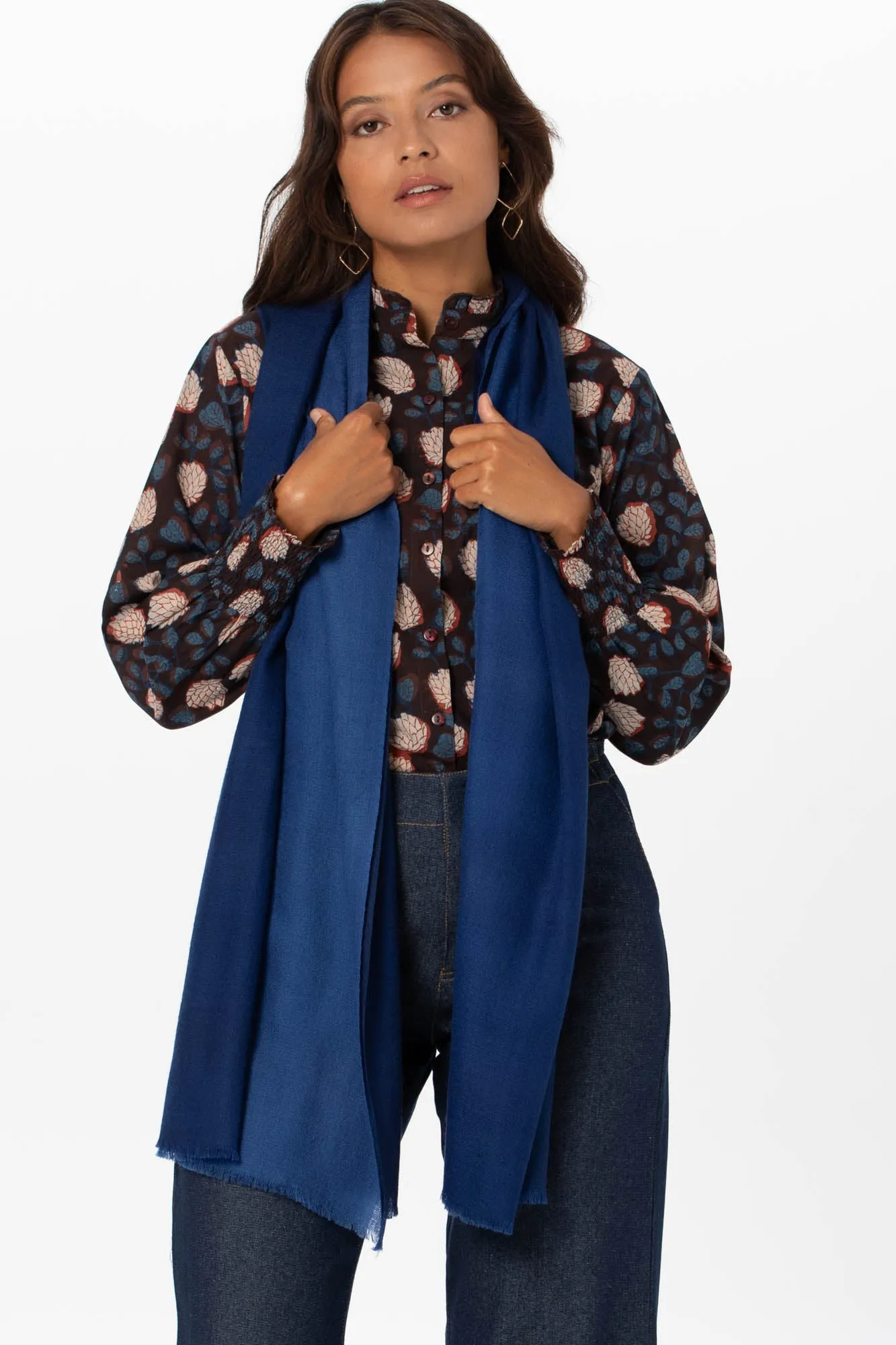 Cashmere Scarf Blue Ombre