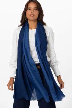 Cashmere Scarf Blue Ombre
