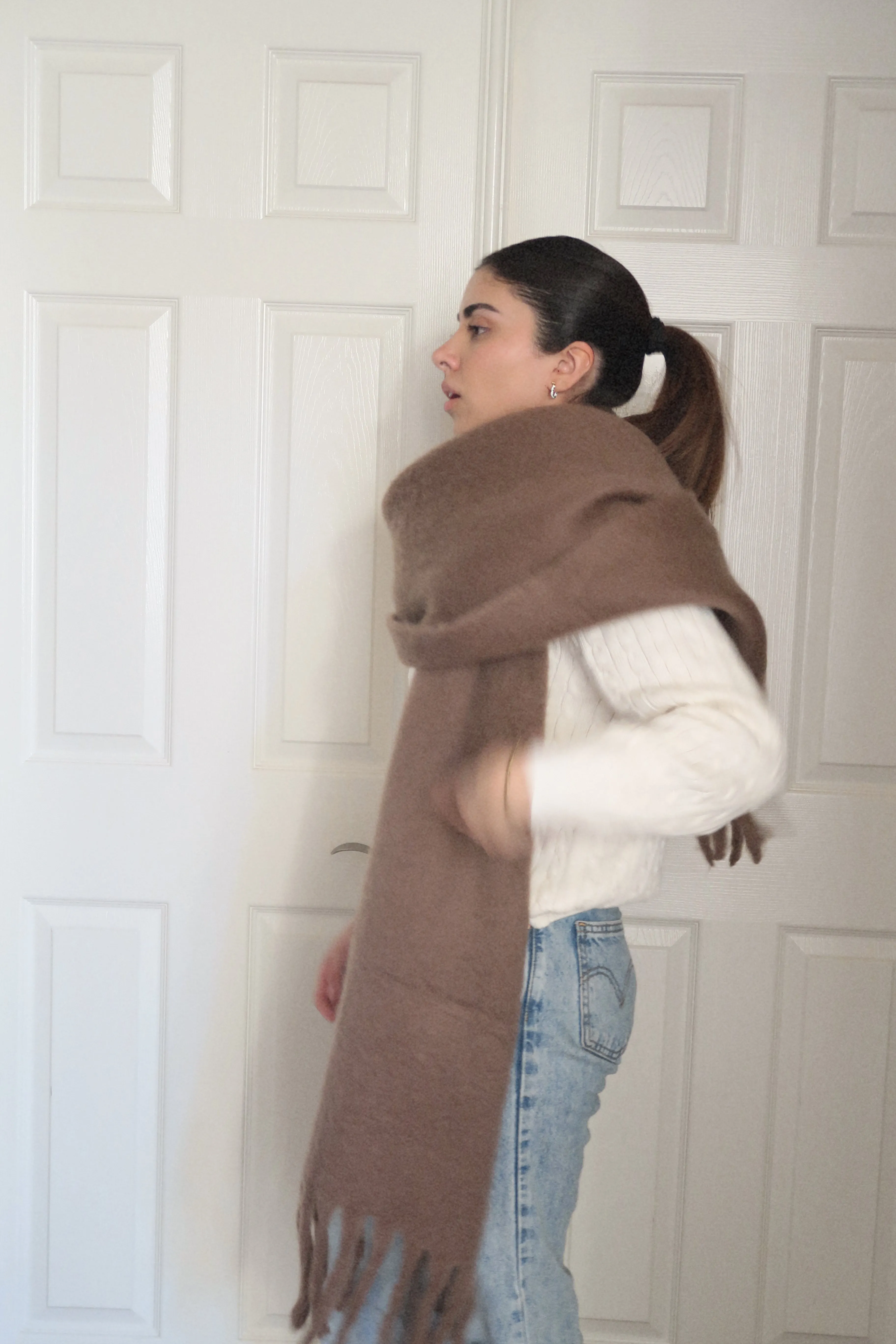 Cedar Brown Blanket Scarf