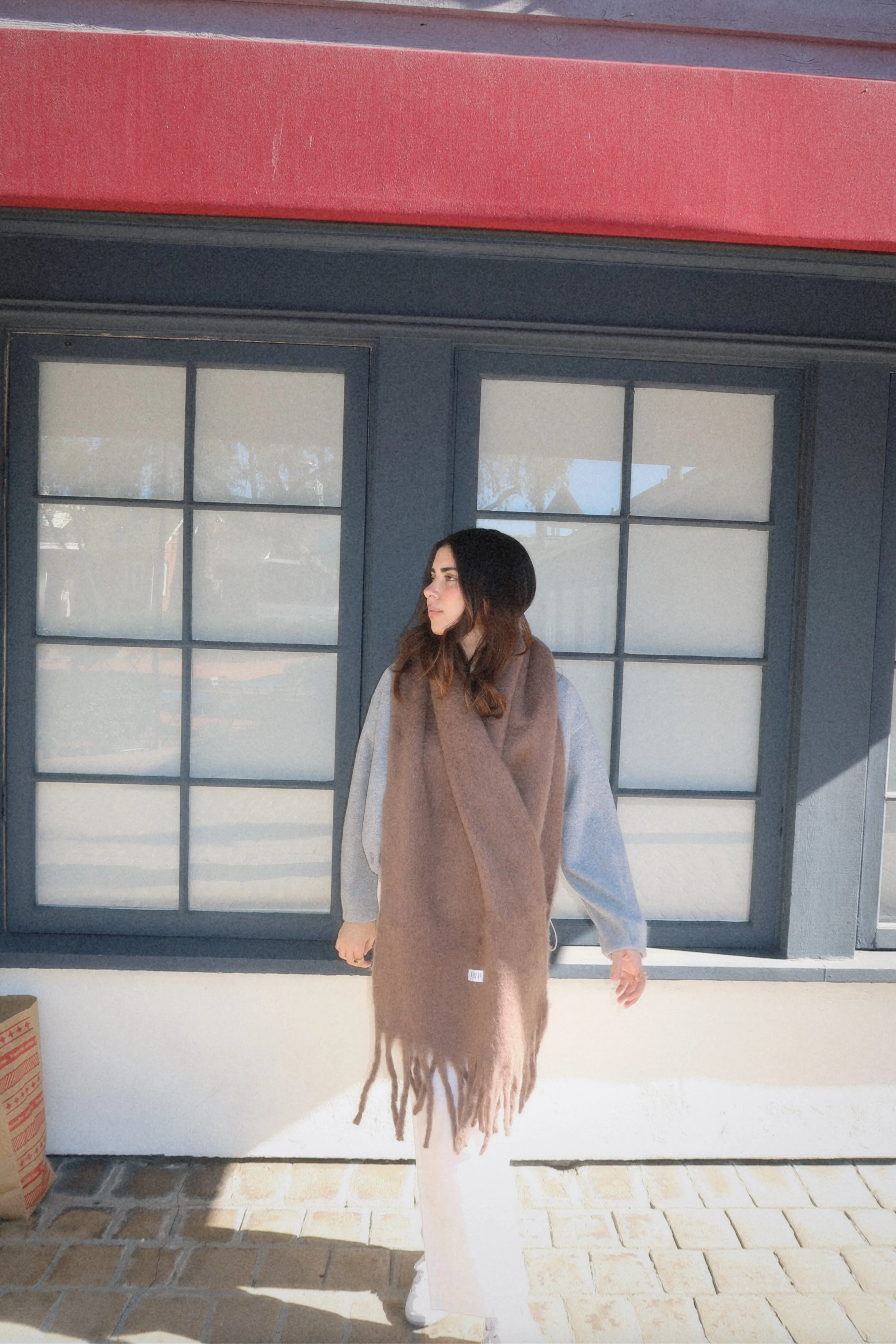 Cedar Brown Blanket Scarf
