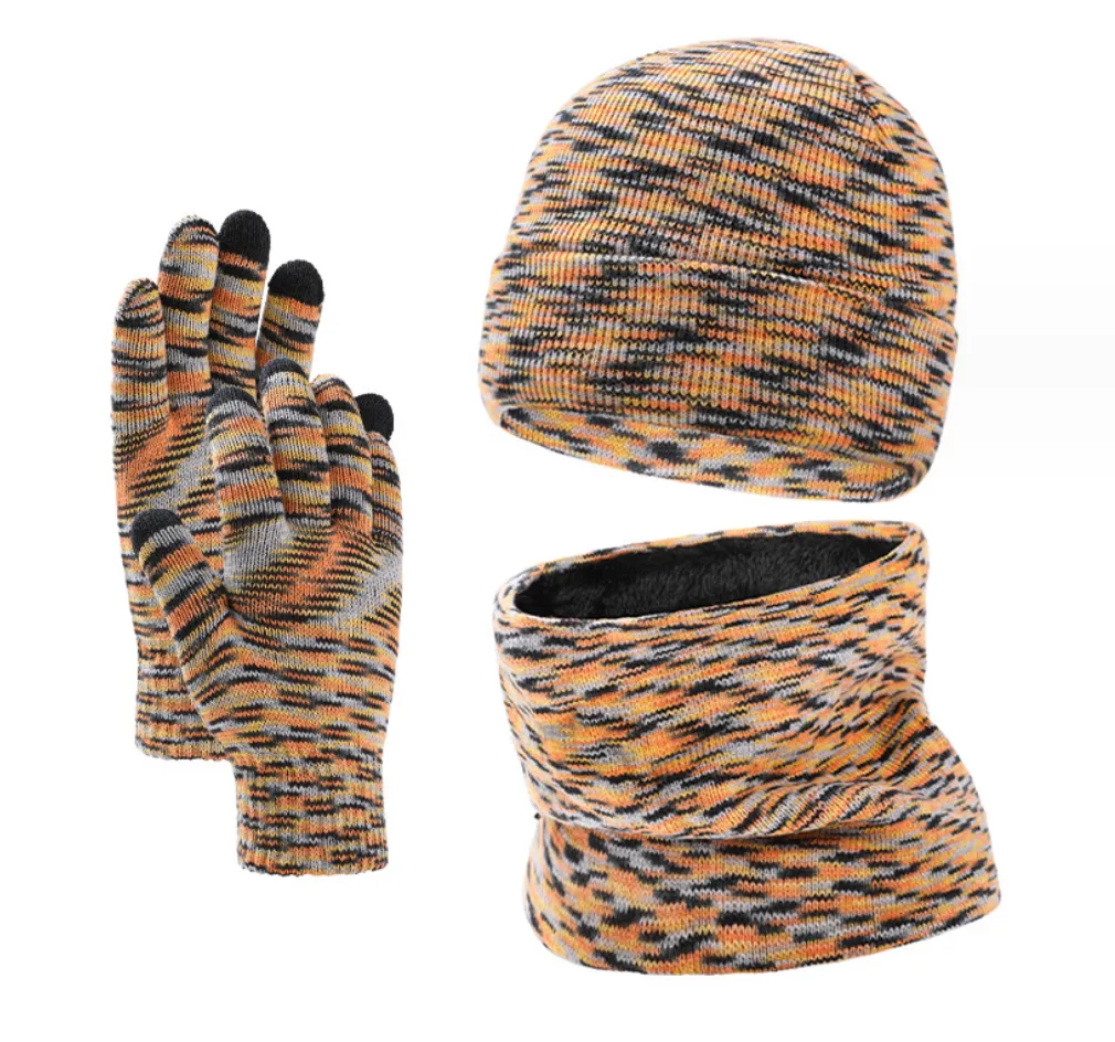 Cuzcare Set Scarf, Hat and Glove  for Men and Women Warm Knit Winter