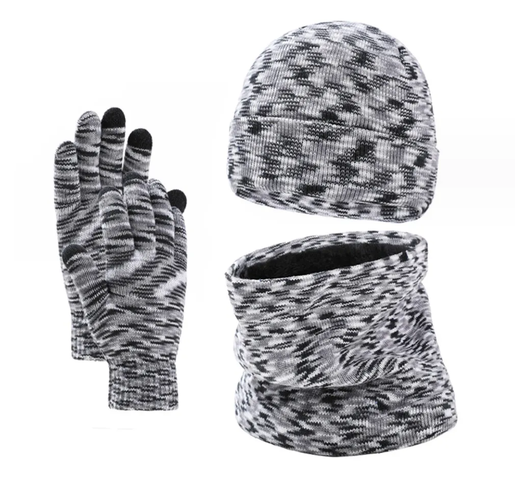 Cuzcare Set Scarf, Hat and Glove  for Men and Women Warm Knit Winter