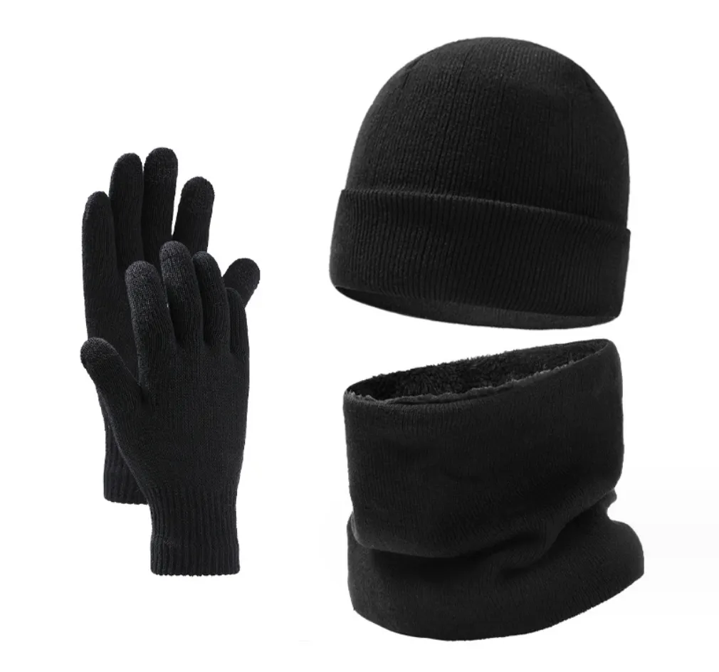 Cuzcare Set Scarf, Hat and Glove  for Men and Women Warm Knit Winter