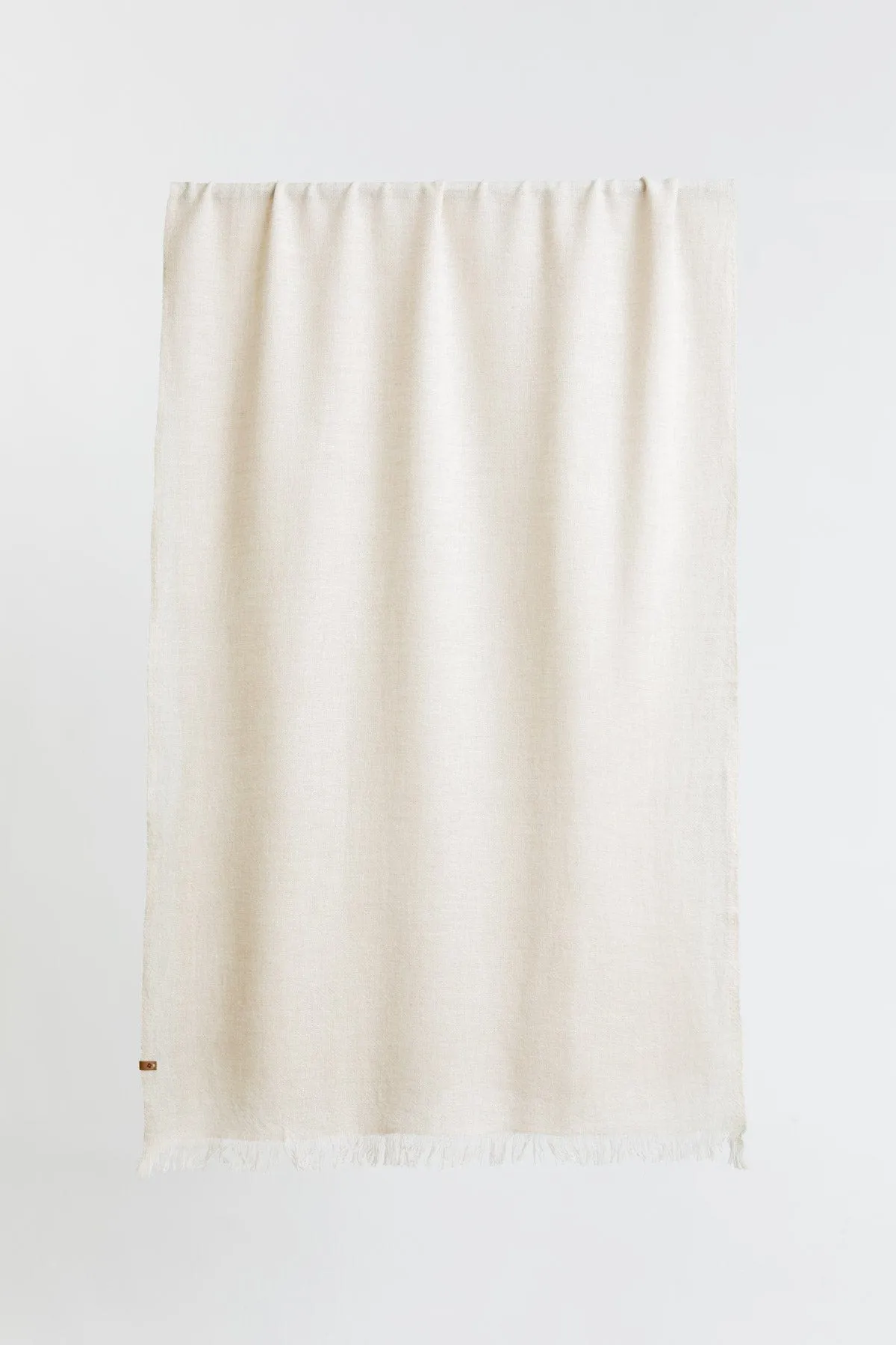 Dinadi Merino Woven Scarf Almond White