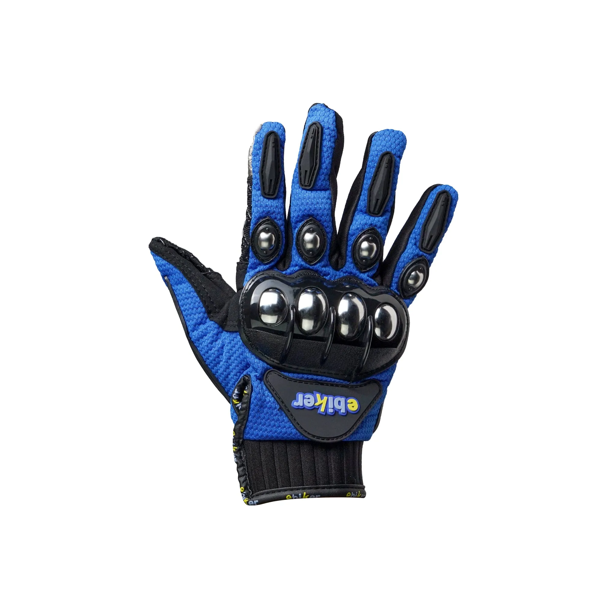 Ebiker Pair of Full Finger Protector Bike Rider's Gloves Blue - 823336
