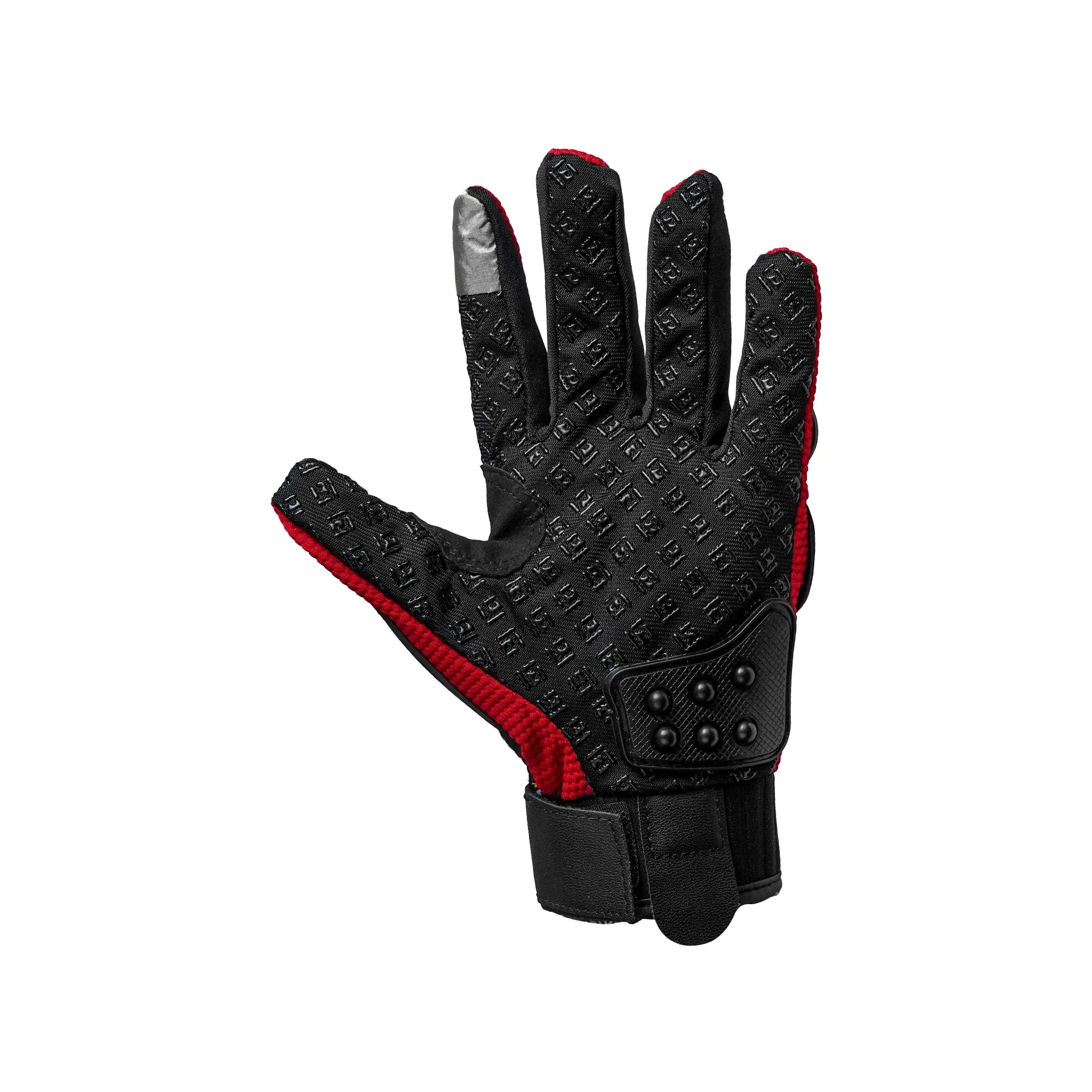 Ebiker Pair of Full Finger Protector Bike Rider's Gloves Red - 823337