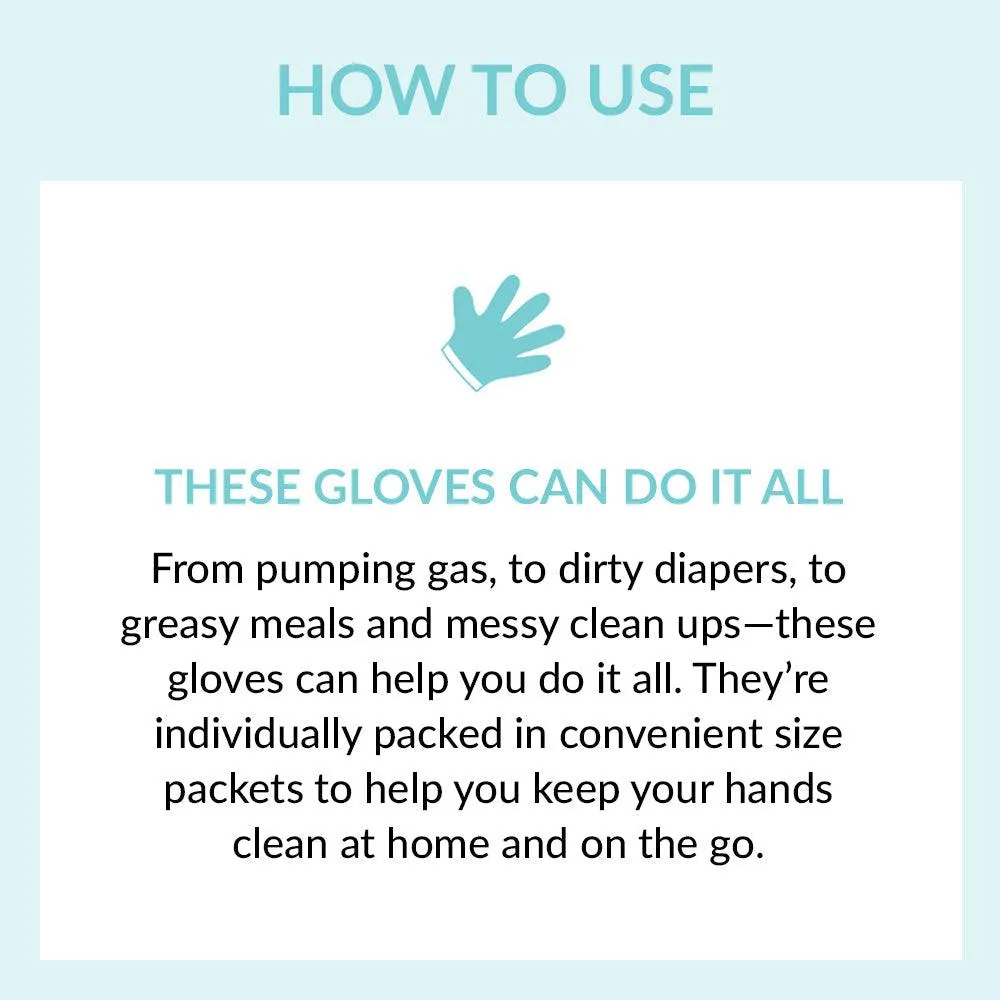 Eco Gloves Individually Wrapped Compostable Disposable Gloves (Case of 50 Bags)