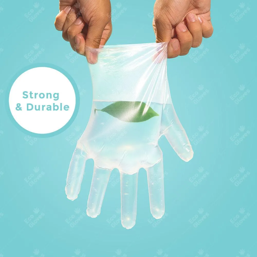 Eco Gloves Individually Wrapped Compostable Disposable Gloves (Case of 50 Bags)
