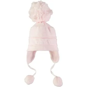 Emile Et Rose Griffin Pink Baby Bobble Hat with Ear Flaps