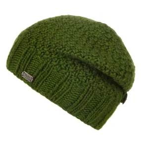 Floppy Beret Button Down Moss Yarn Green