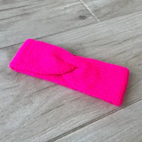 Hot Pink Knitted Headband