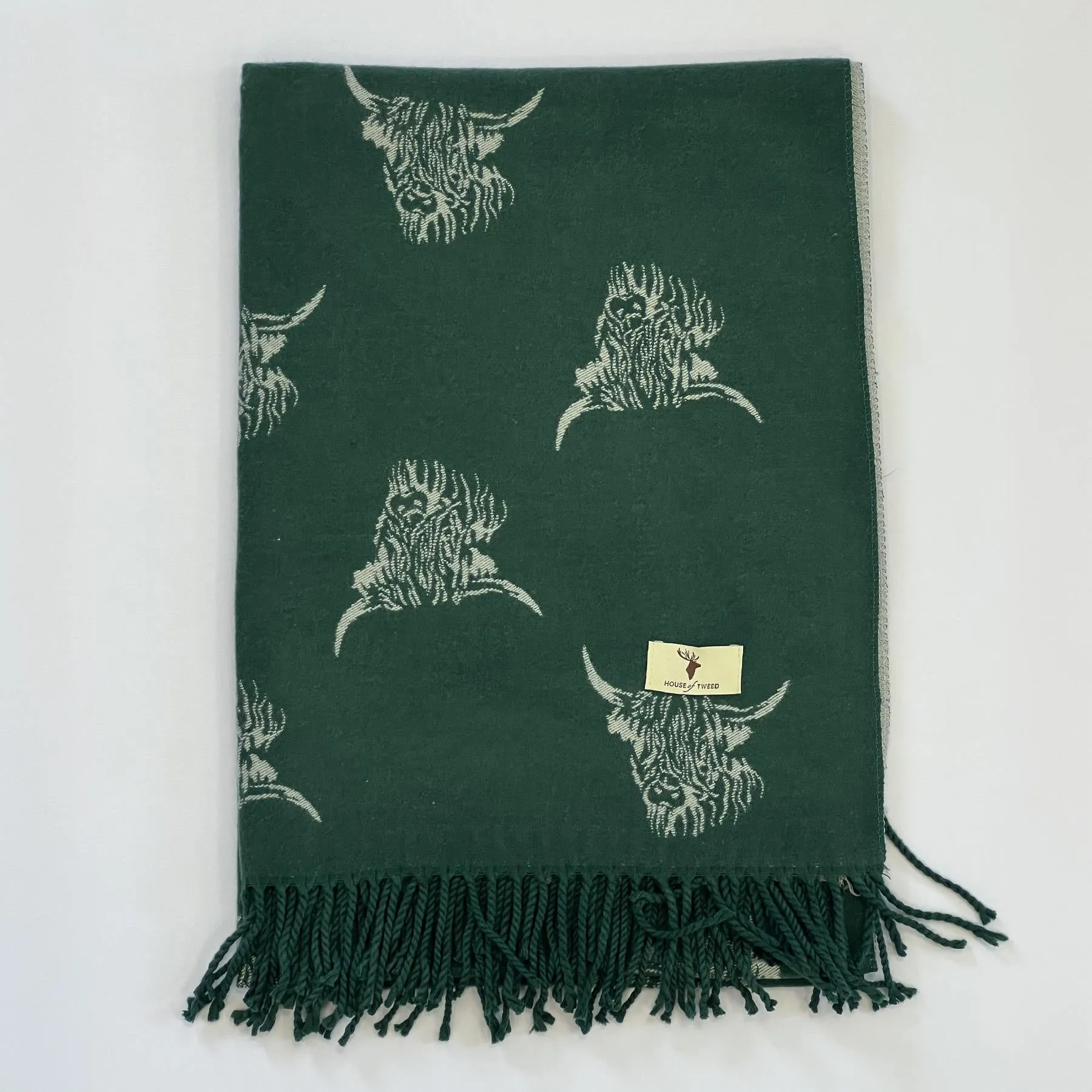 Highland Cattle Tweed House Scarf