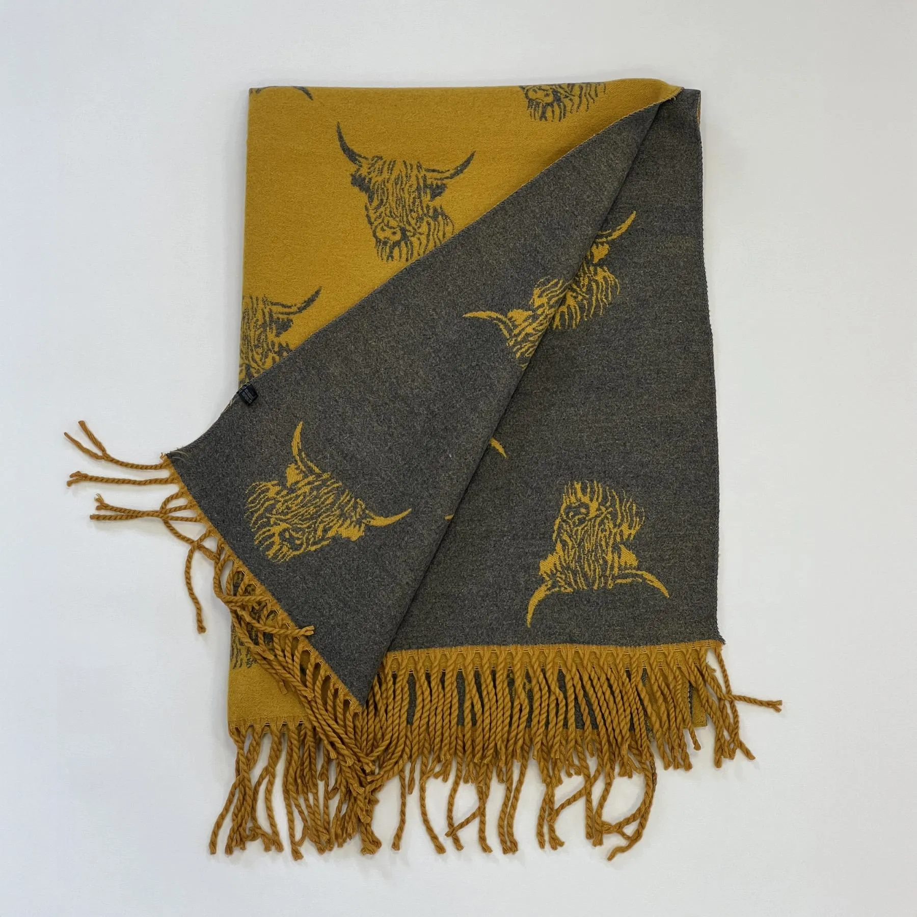 Highland Cattle Tweed House Scarf