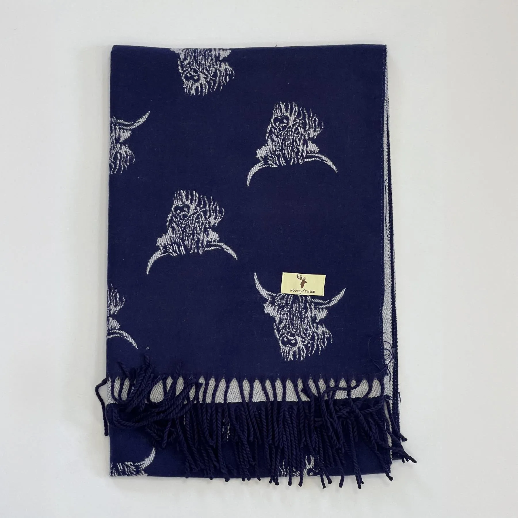 Highland Cattle Tweed House Scarf