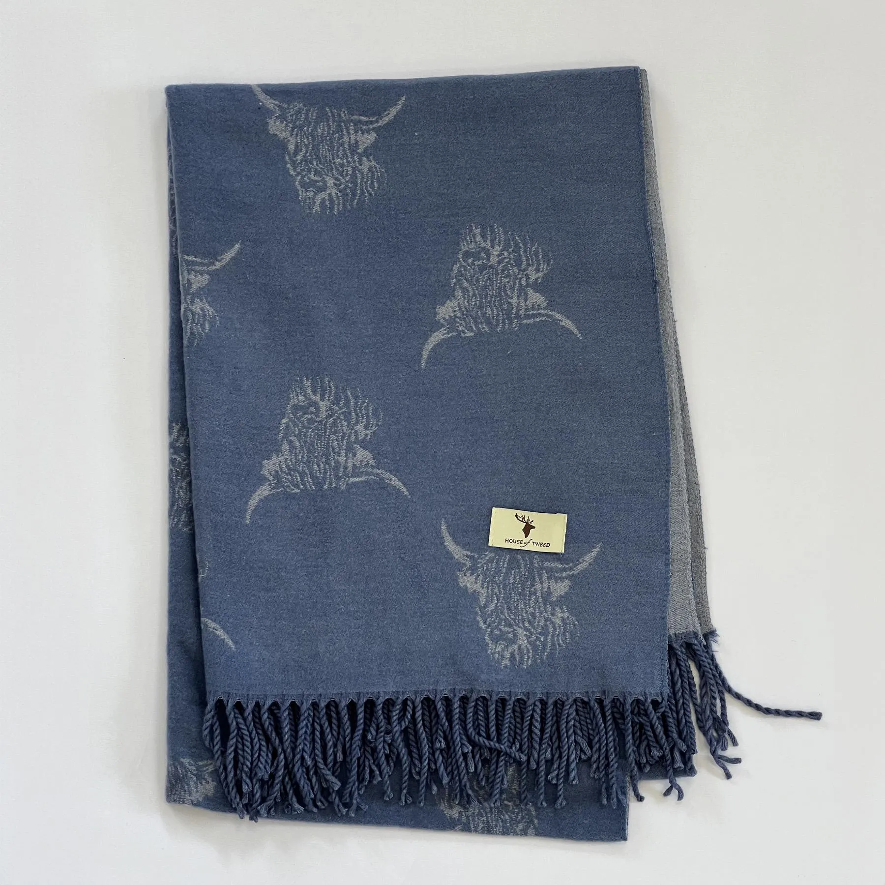 Highland Cattle Tweed House Scarf