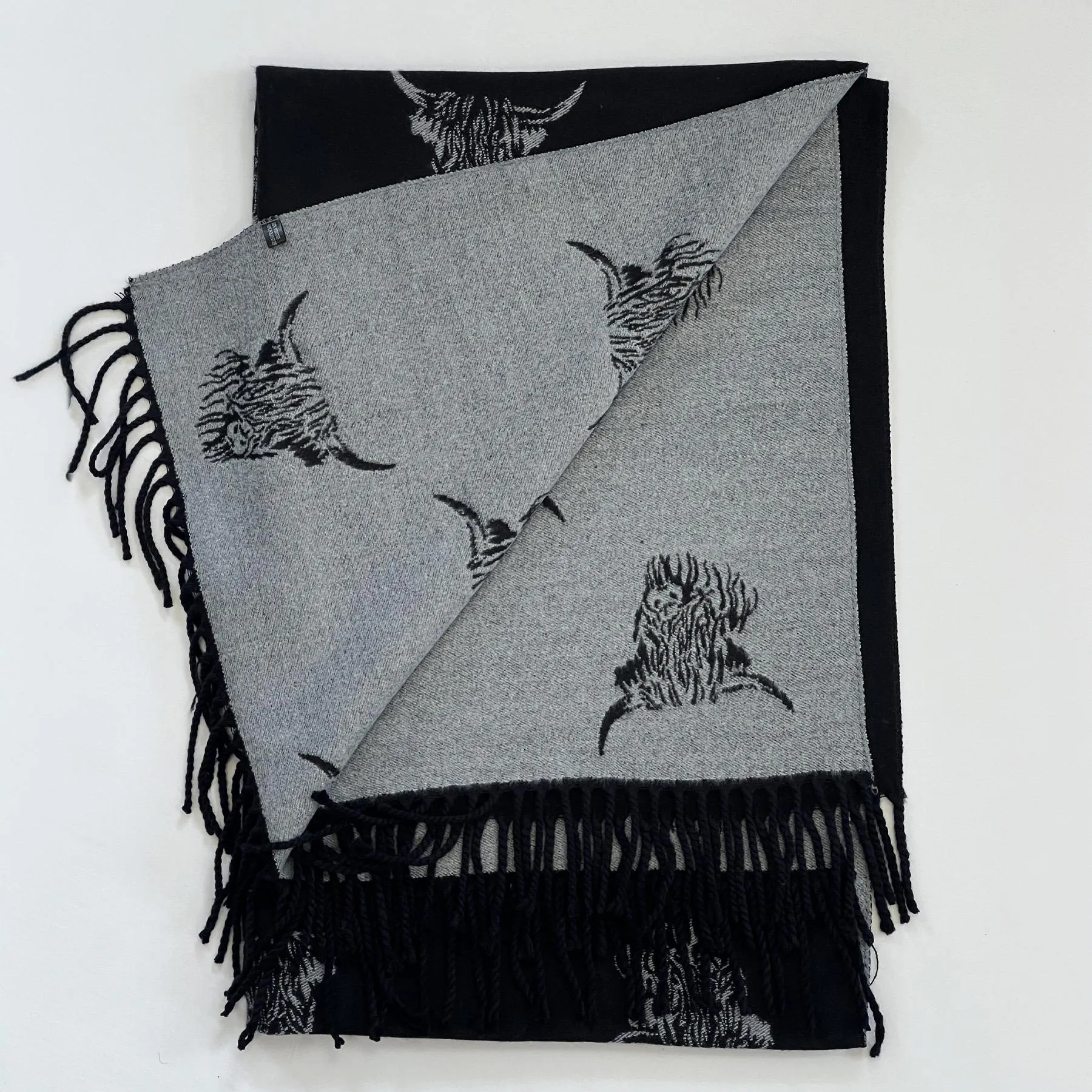 Highland Cattle Tweed House Scarf