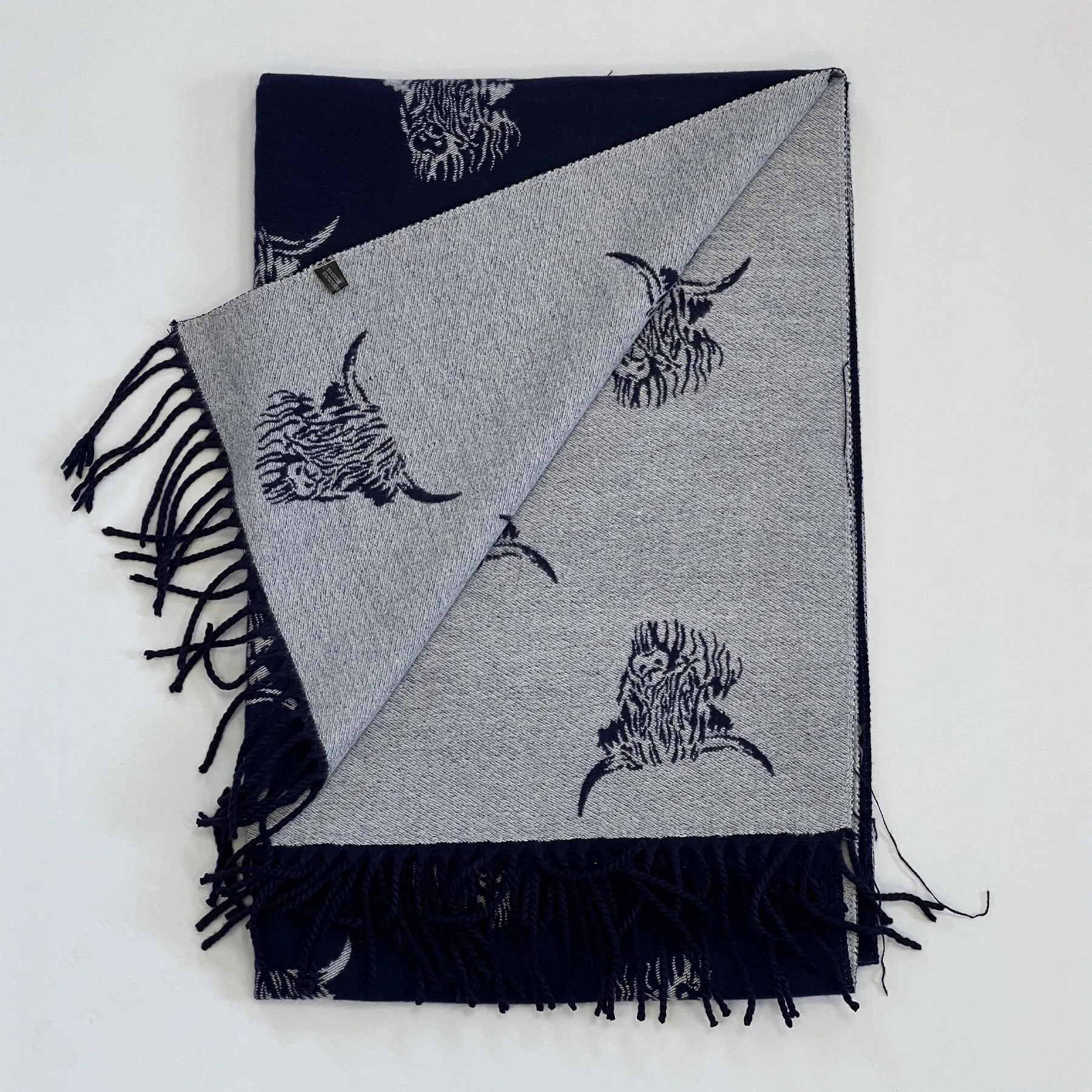 Highland Cattle Tweed House Scarf