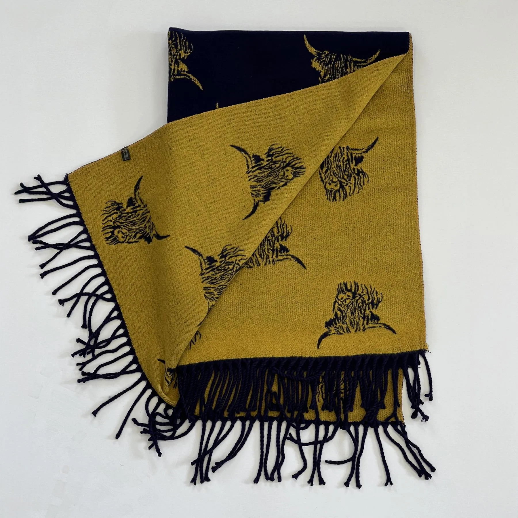 Highland Cattle Tweed House Scarf