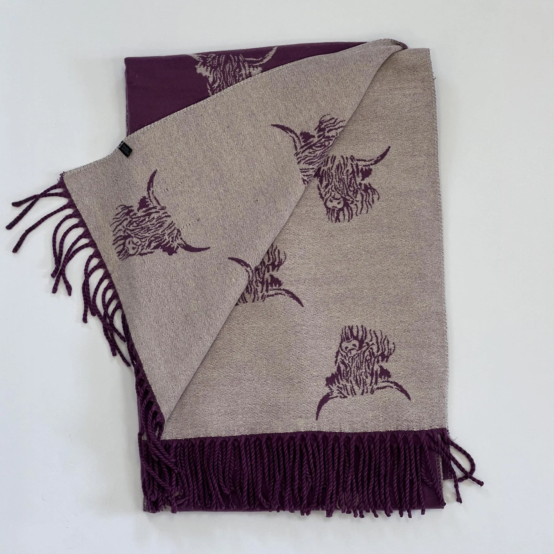 Highland Cattle Tweed House Scarf