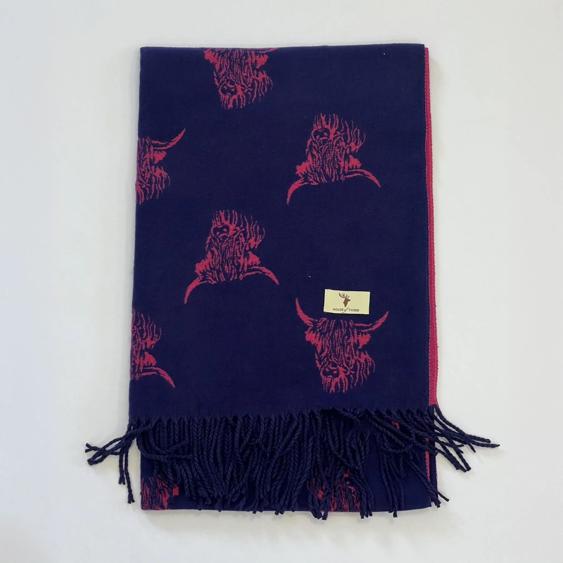 Highland Cattle Tweed House Scarf