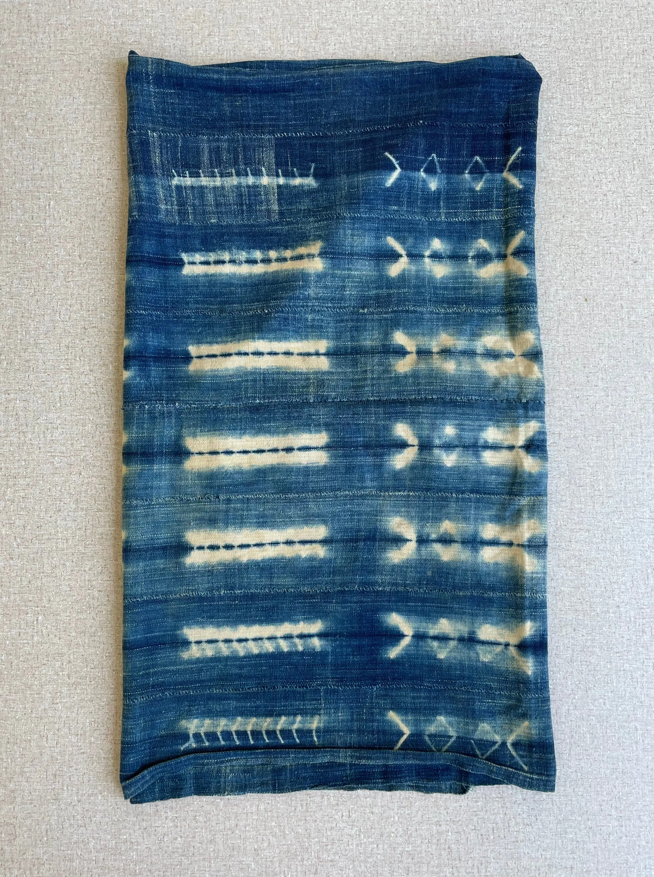 Indigo Tie Dye Scarf, African Textile