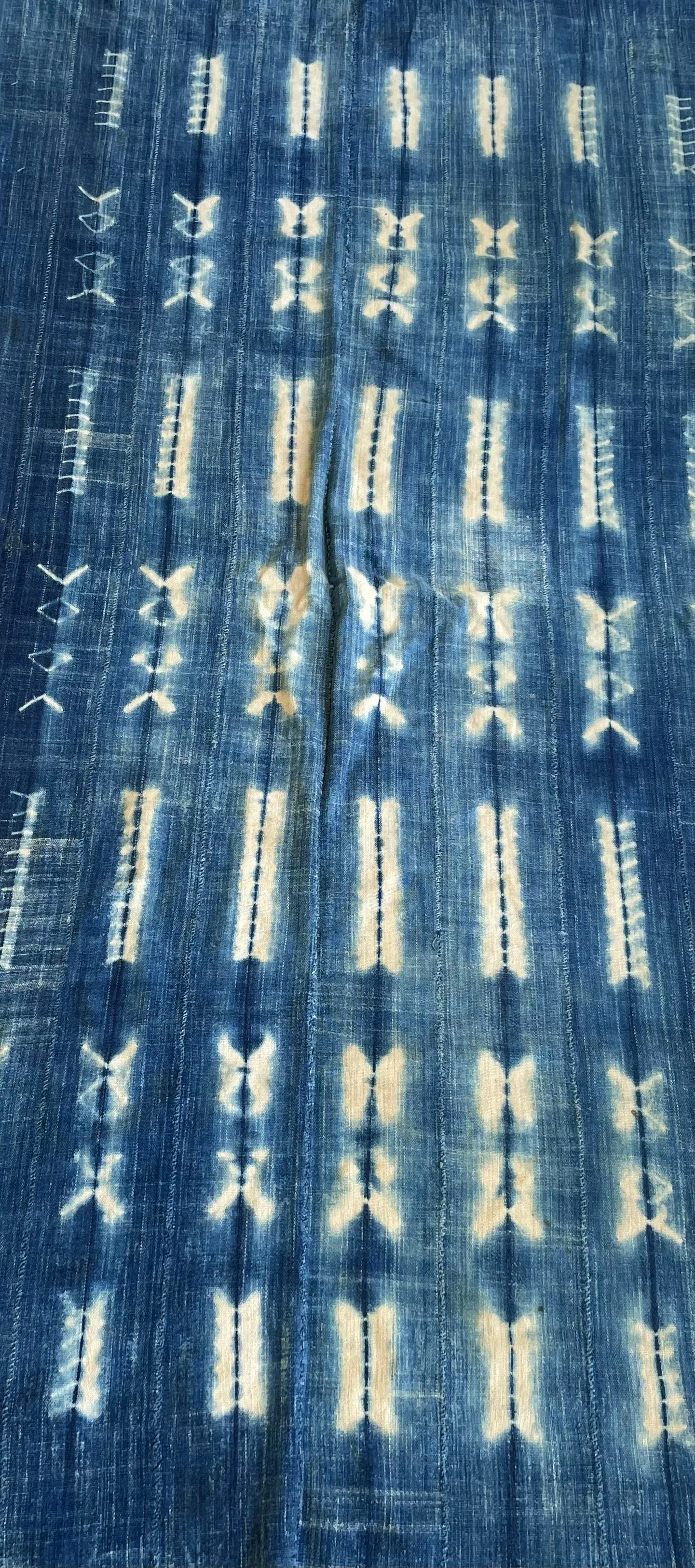 Indigo Tie Dye Scarf, African Textile