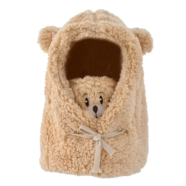 Kawaii Cartoon Bear Mask Hat Set