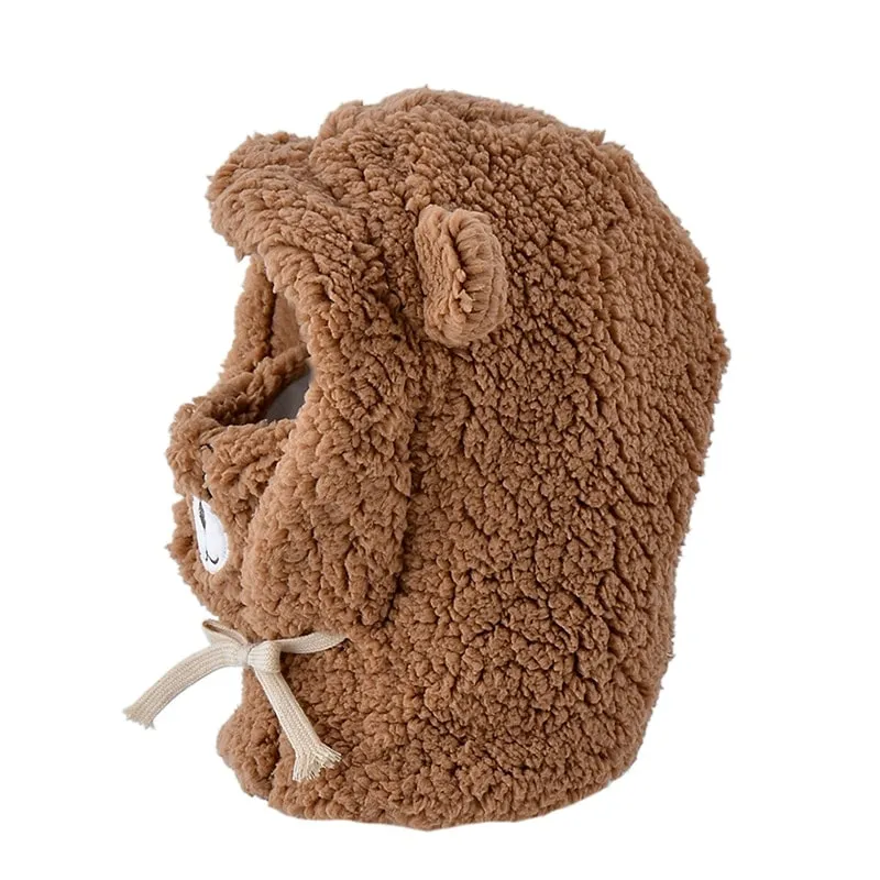 Kawaii Cartoon Bear Mask Hat Set