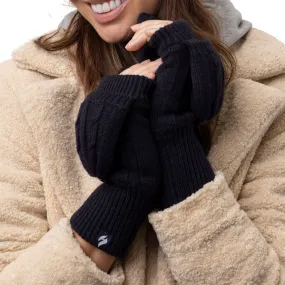 Navy Ladies Ash Convertible Mittens - Enhanced Comfort and Style