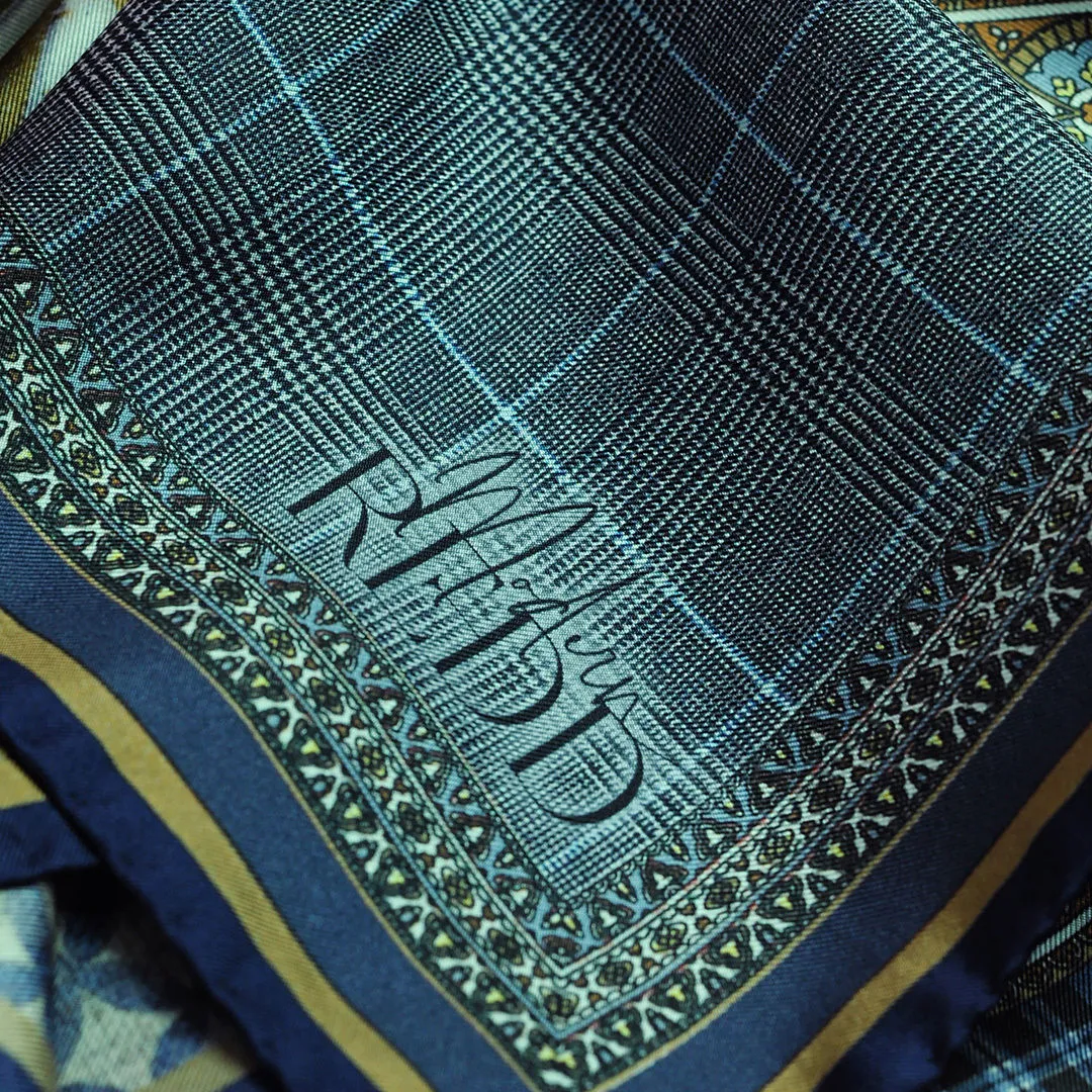 Pittoresco Redd Blue Square Scarf