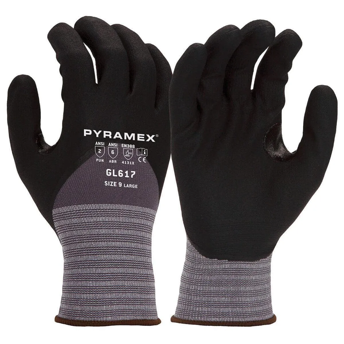 Pyramex GL617 Puncture-Resistant Nitrile Foam Dipped Gloves