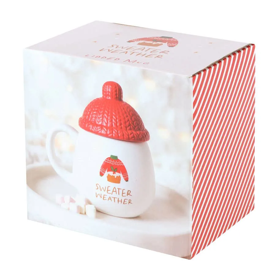 Something Different Wholesale - Sweater Weather Lidded Christmas Mug