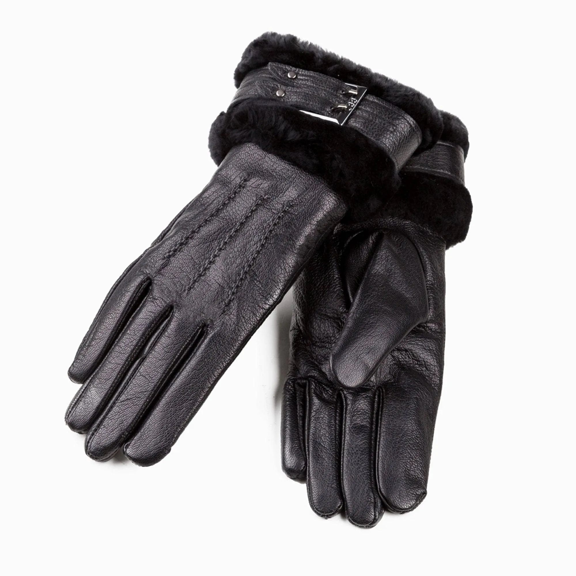 Luxurious UGG Premium Lambskin Cuff Gloves
