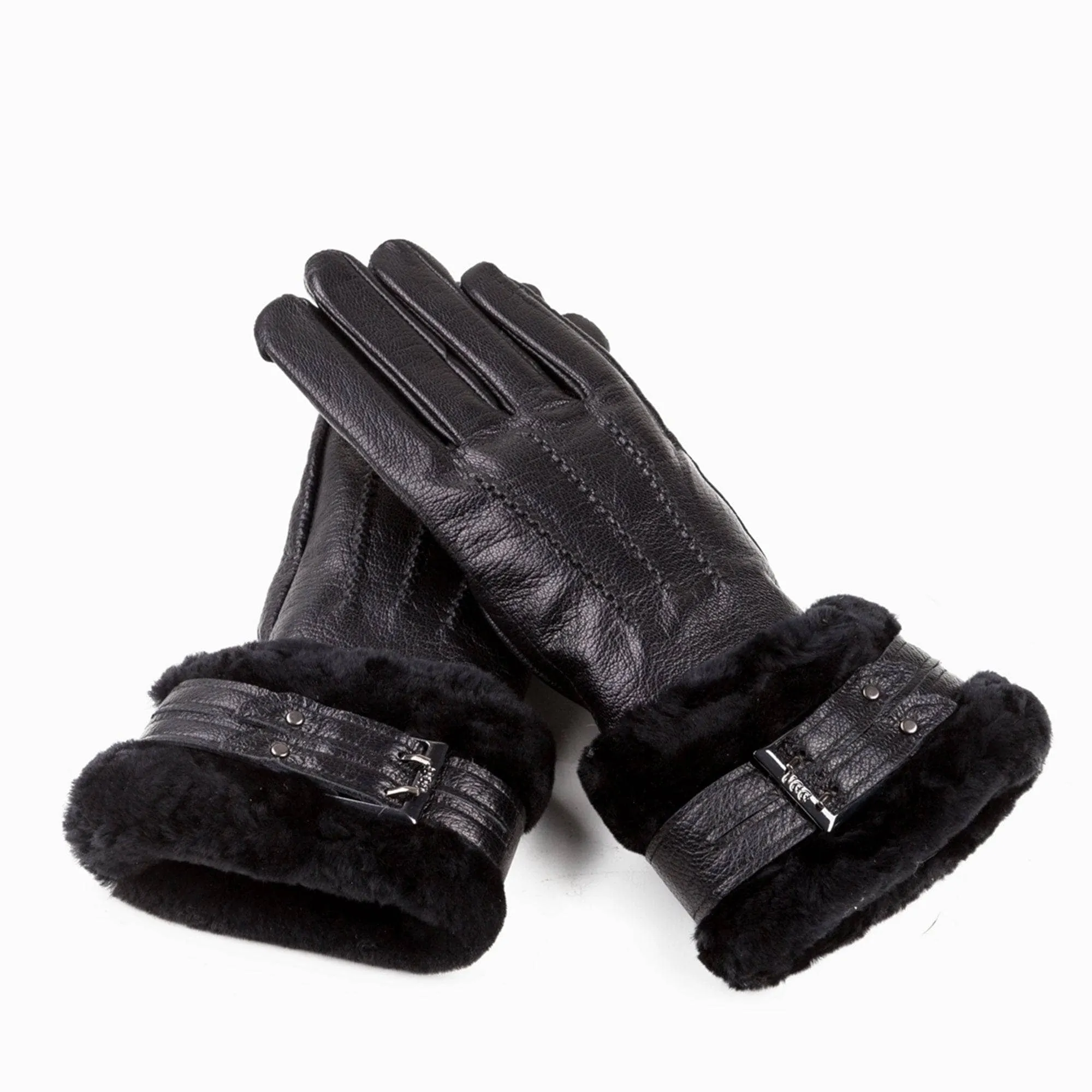 Luxurious UGG Premium Lambskin Cuff Gloves
