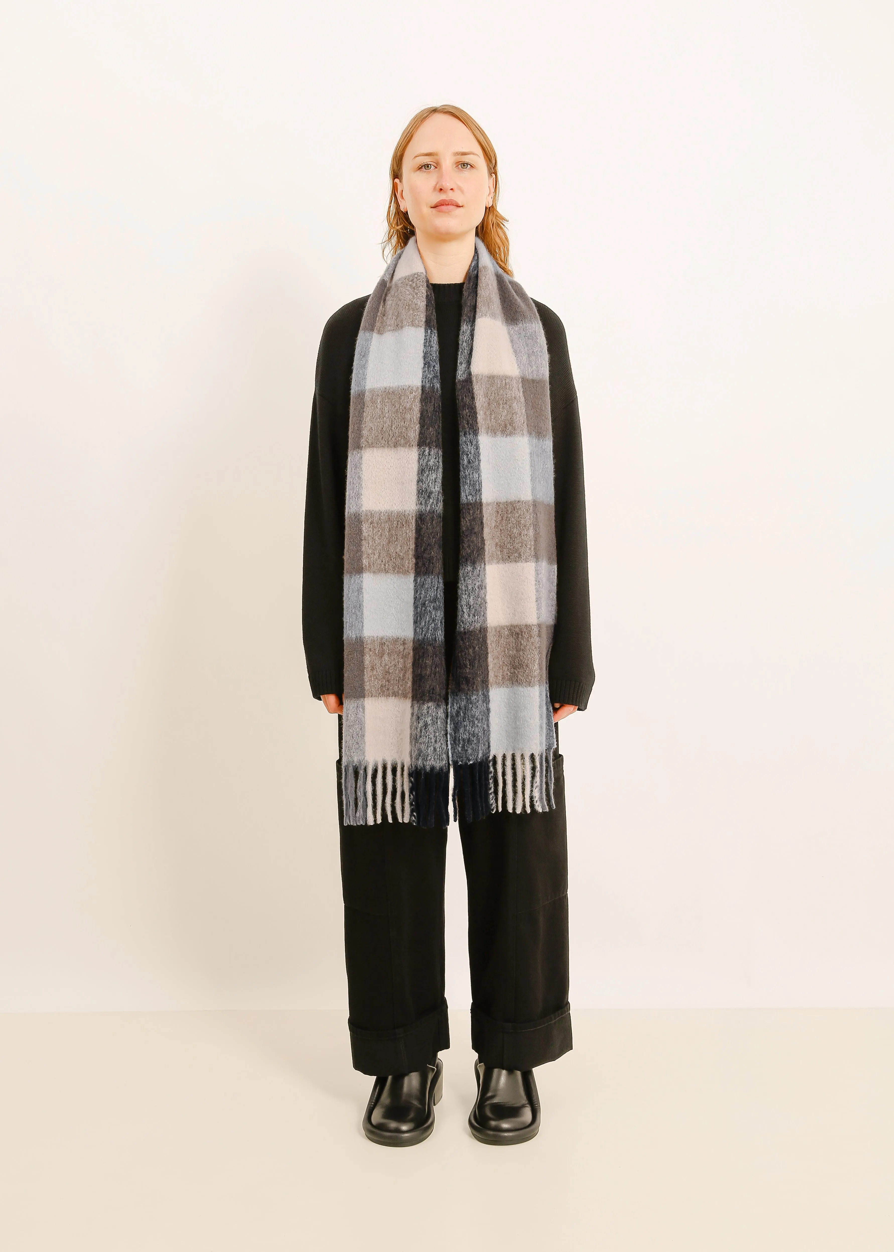 W24 | LILAH SCARF / CHOCOLATE-BLUE-CREAM-CHAROCAL