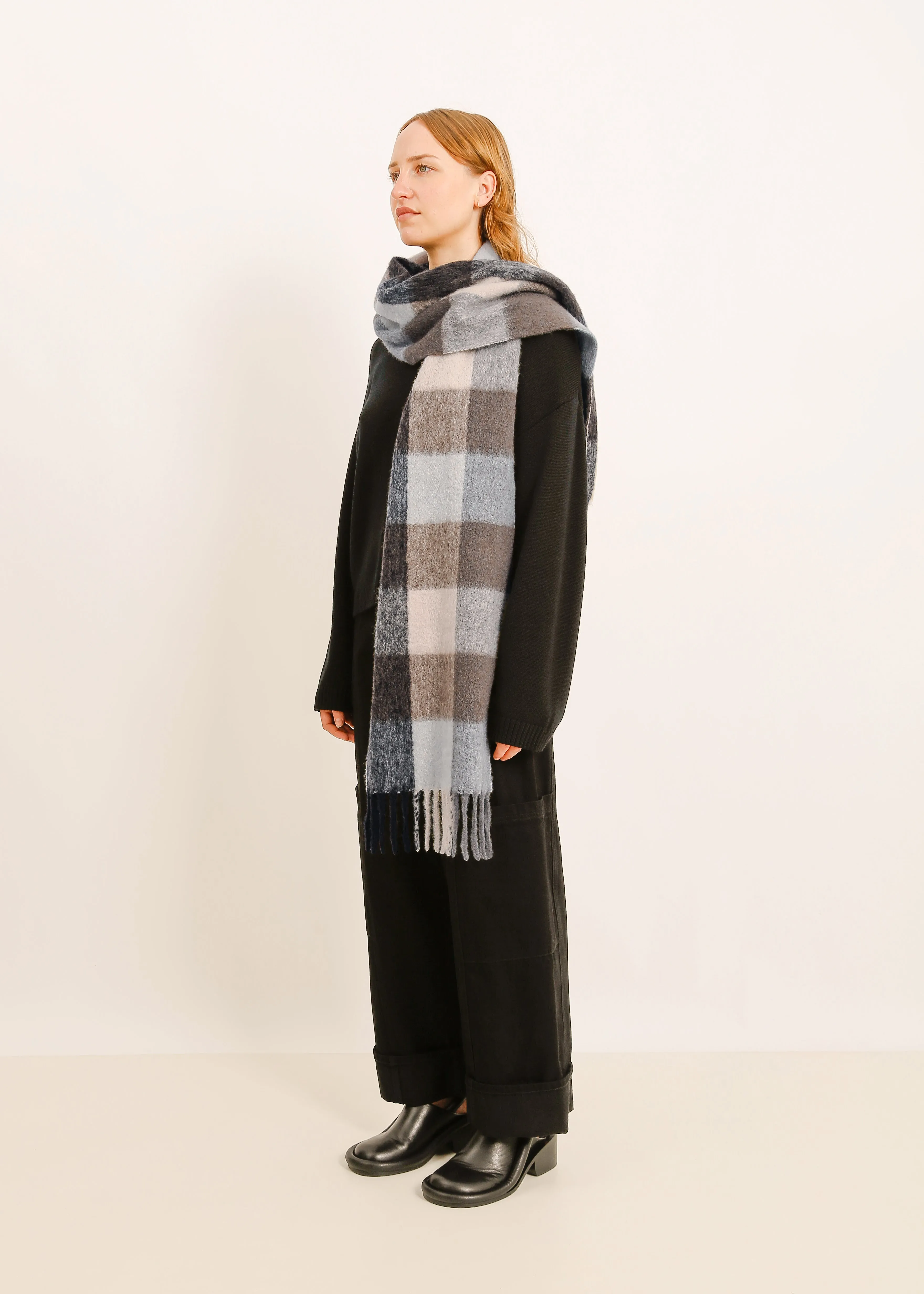 W24 | LILAH SCARF / CHOCOLATE-BLUE-CREAM-CHAROCAL