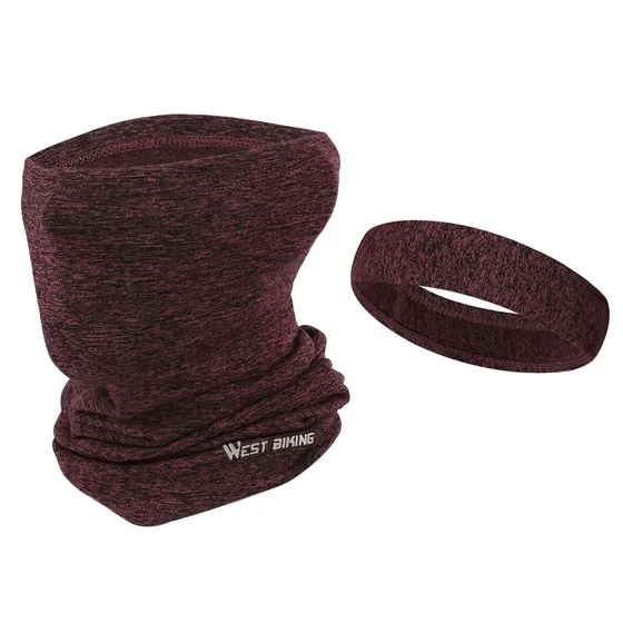 Winter Cycling Headwear Fleece Neck Warmer Bandana Caps Running Mask Bicycle Bandana Sports Scarf Face Mask Headband