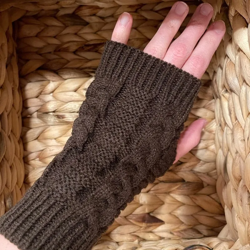 Winter Fashion Half Finger Knitting Gloves
