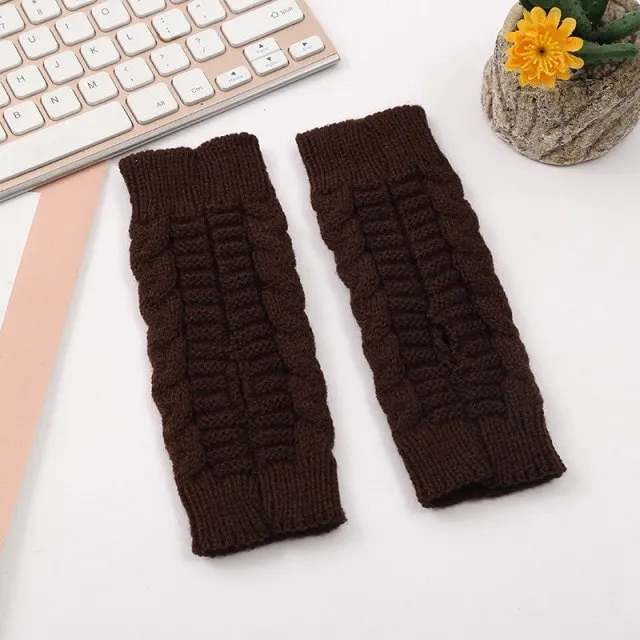 Winter Fashion Half Finger Knitting Gloves