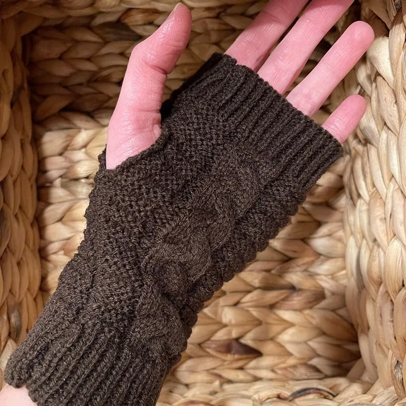 Winter Fashion Half Finger Knitting Gloves